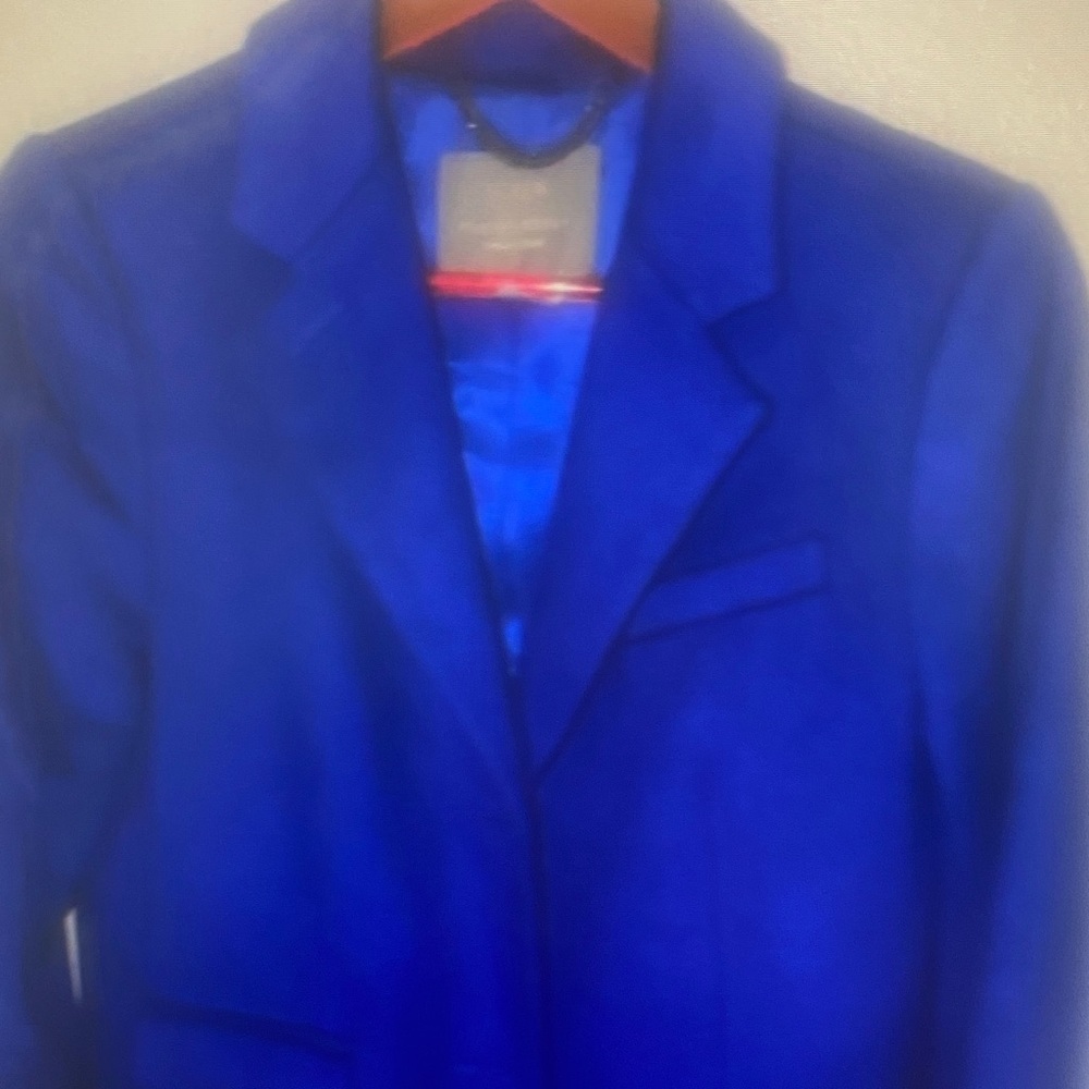 J.Crew Cobalt long Blue Wool Peacoat by Nello Gori - Women’s size small